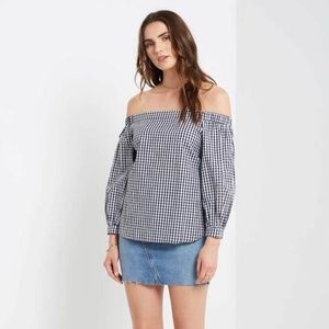 Nordstrom Off the Shoulder Gingham Top